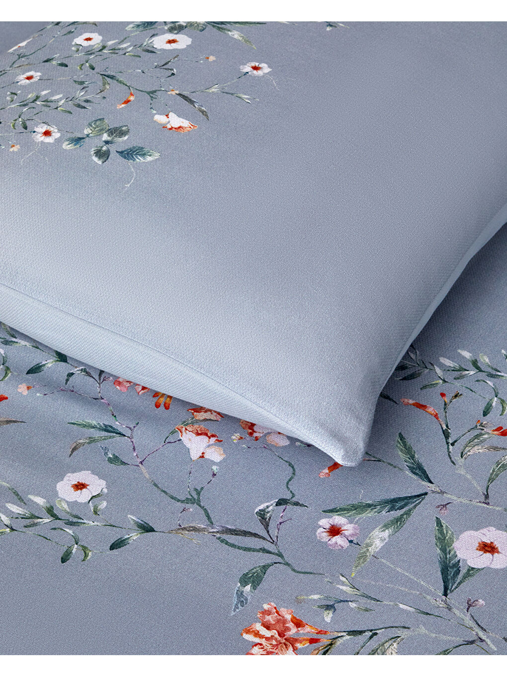 Yeşil Harmony Garden Krep Super King Nevresim Takımı 260x220 cm Seledon-3