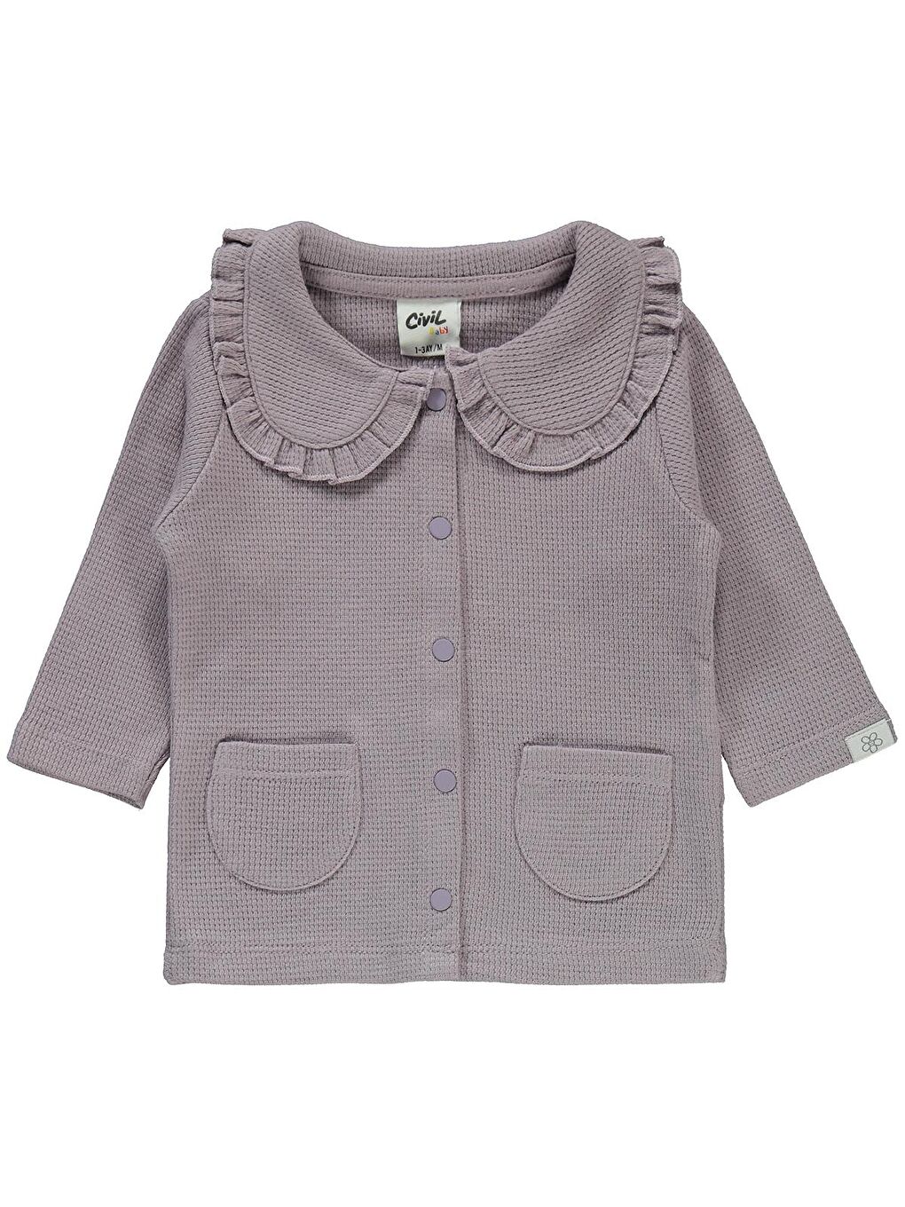 Baby Kız Bebek Pijama Takımı 1-9 Ay Lila-3