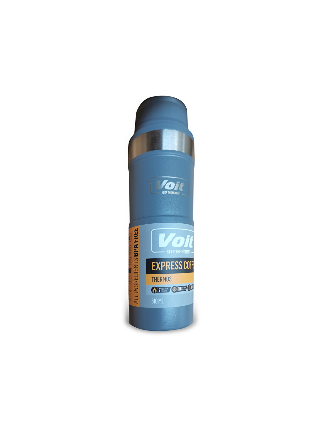 Gri Express Coffee Thermos 510 ml | 304 Paslanmaz Çelik, Vakum Yalıtımlı Termos
