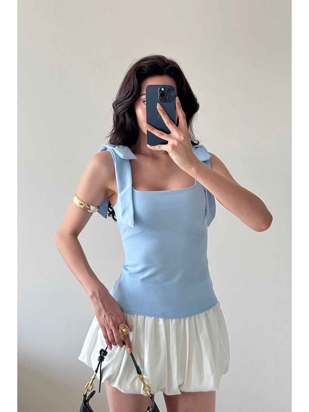 Karışık Kadın Mavi Bluz 1041-2999