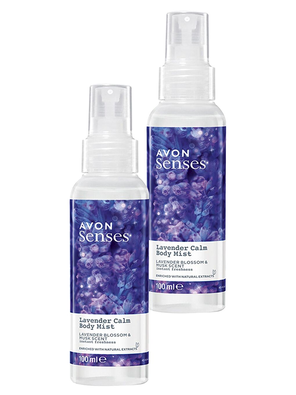 AVON Renksiz Lavender Calm Lavanta ve Misk Kokulu Vücut Spreyi 100 Ml. İkili Set