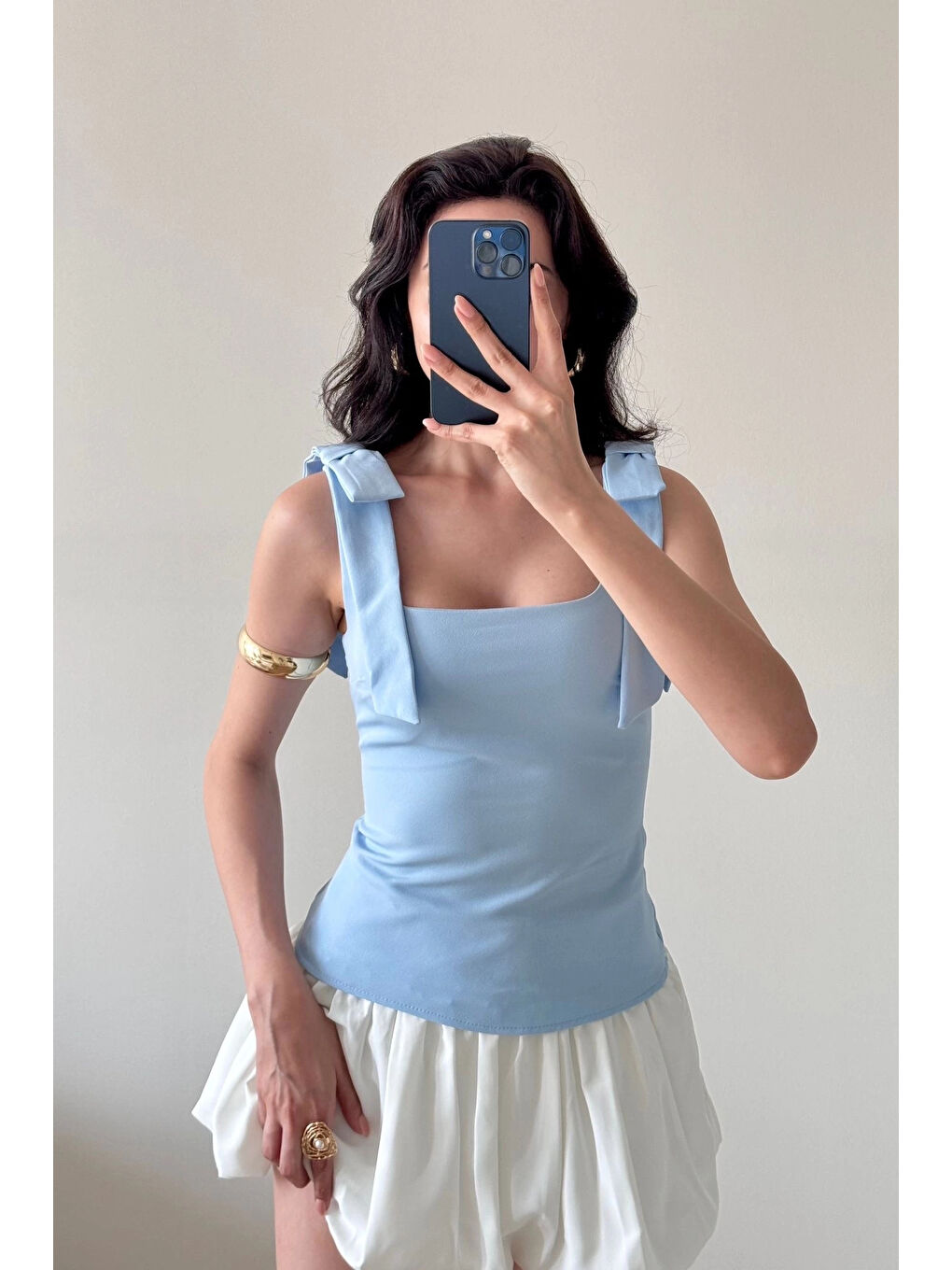 Karışık Kadın Mavi Bluz 1041-2999-2