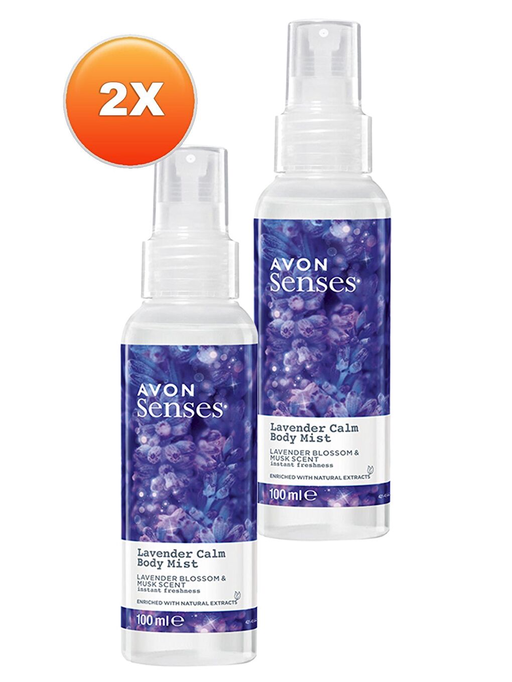 AVON Renksiz Lavender Calm Lavanta ve Misk Kokulu Vücut Spreyi 100 Ml. İkili Set - 1