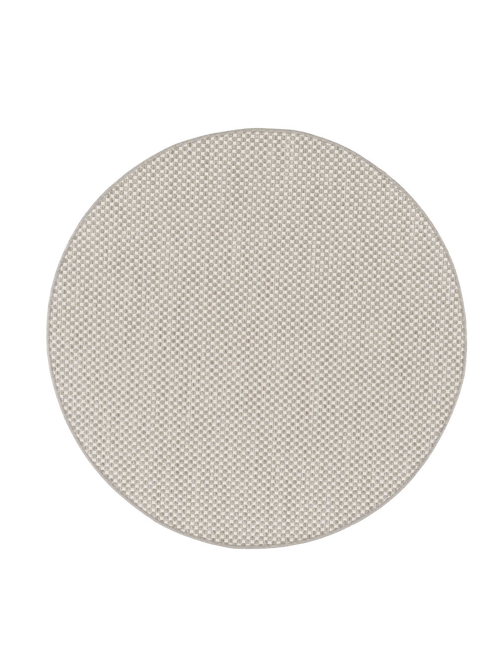 Sisalux 3082 Beyaz Gri Yuvarlak Sisal Dokuma Jüt Kilim Hav Toz Vermez Mutfak Oda Halısı-120x120-4