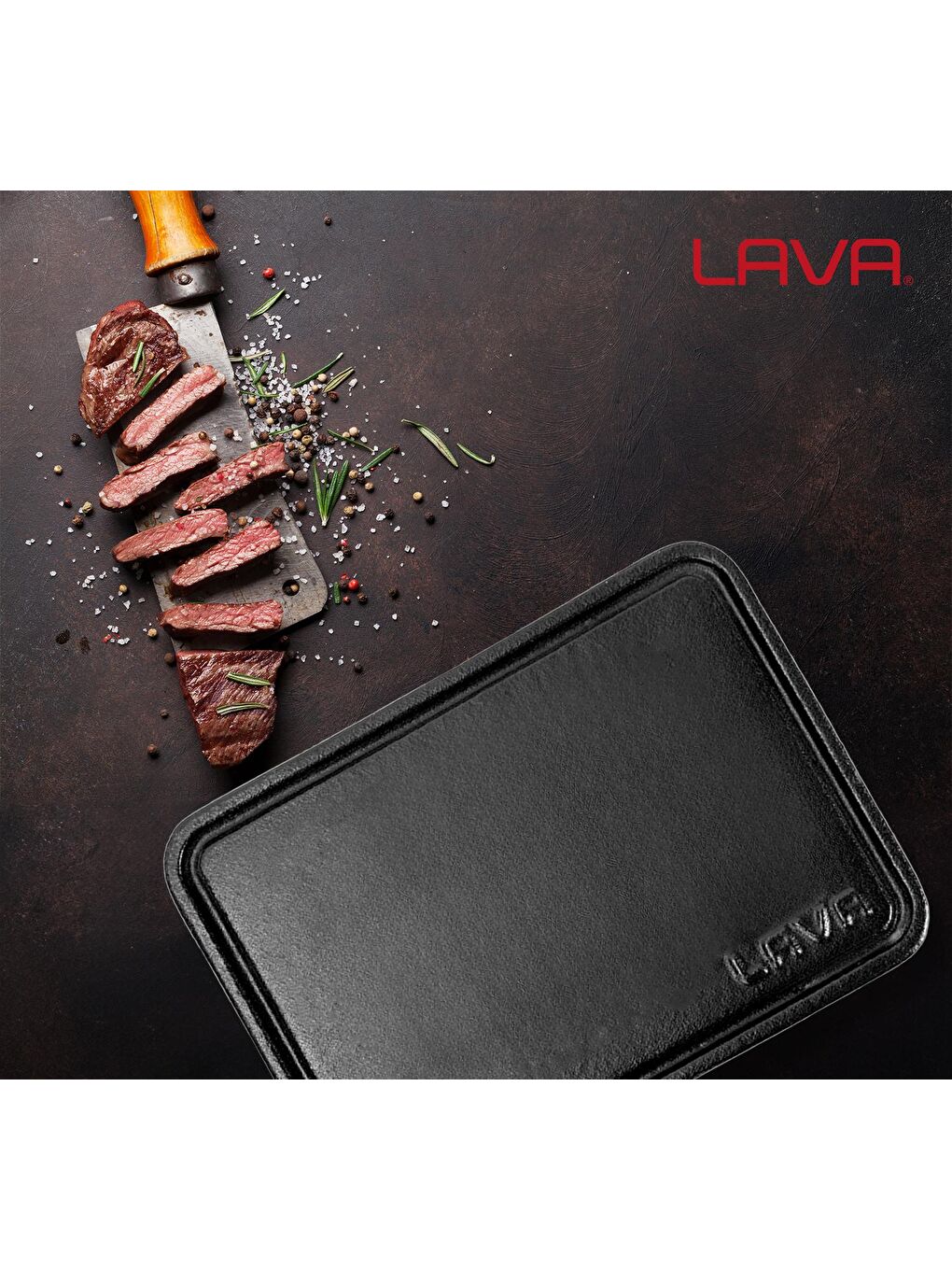 LAVA Siyah Dikdörtgen Izgara Hot Plate Ölçü 22x16cm. - 4