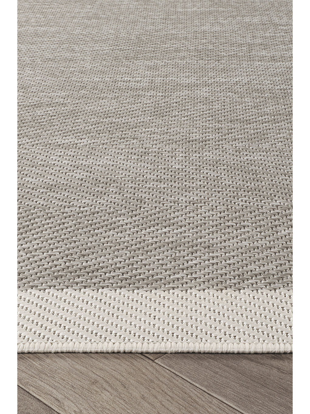 Sisalux 3087 Gri Beyaz Yuvarlak Sisal Dokuma Jüt Kilim Hav Toz Vermez Mutfak Oda Halısı-160x160-3