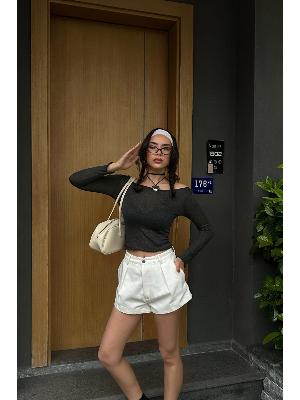 Karışık Kadın Antrasit Sonsuz Kumaş Bluz 1017-0160-2