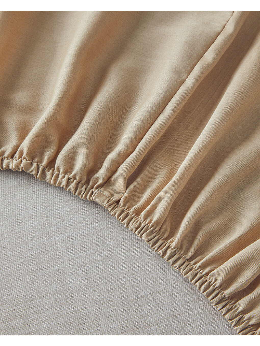 Sarı Lior Çizgili Pamuk Saten Çift Kişilik Nevresim Takımı Gold-5