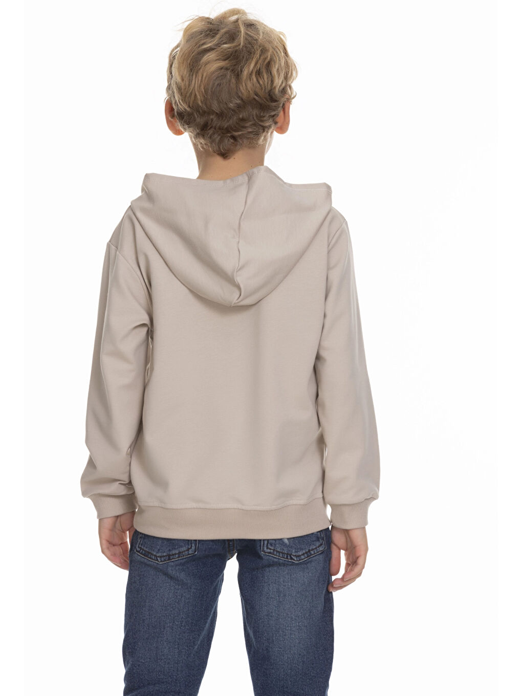 Bej Victory Baskılı Erkek Çocuk Hoodie 54459-3