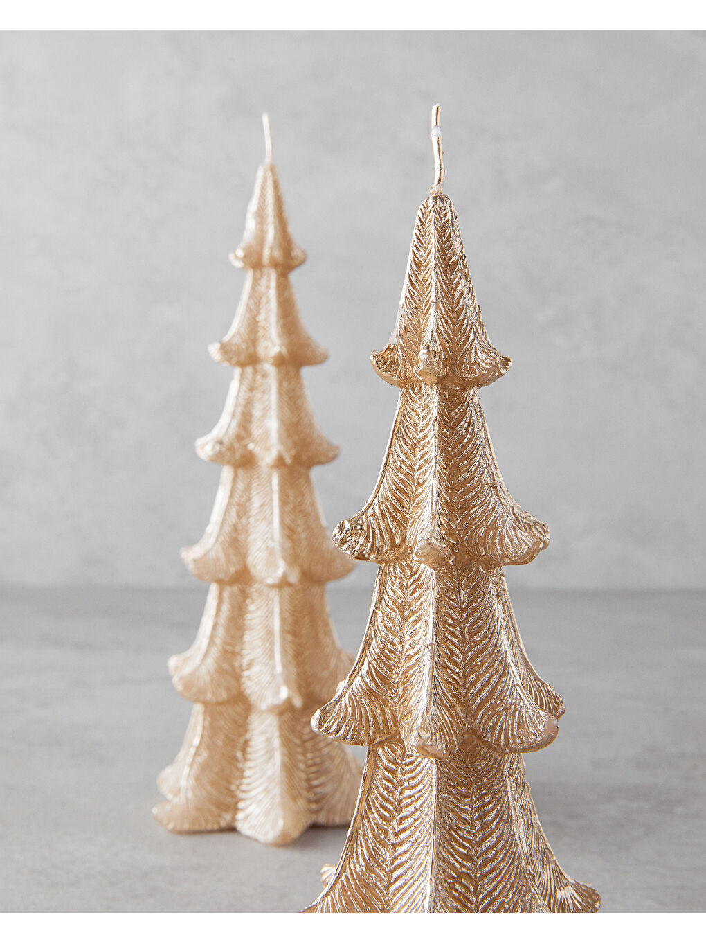 Sarı Christmas Tree Mum 9x9x22,5 cm Gold-2