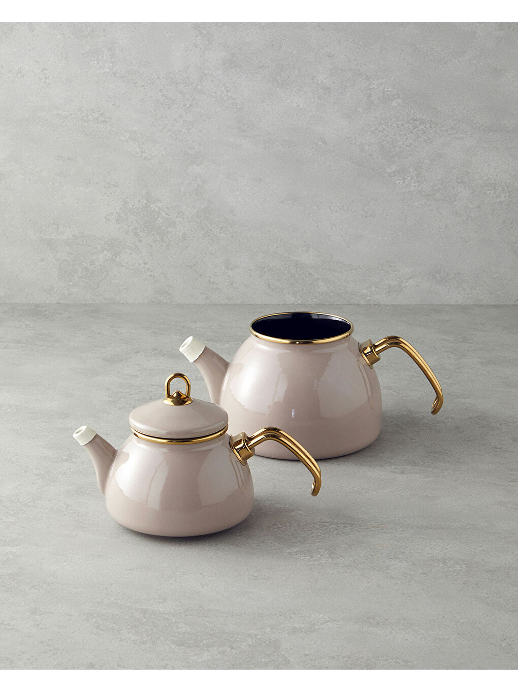 Perro Emaye Çaydanlık Bej-1