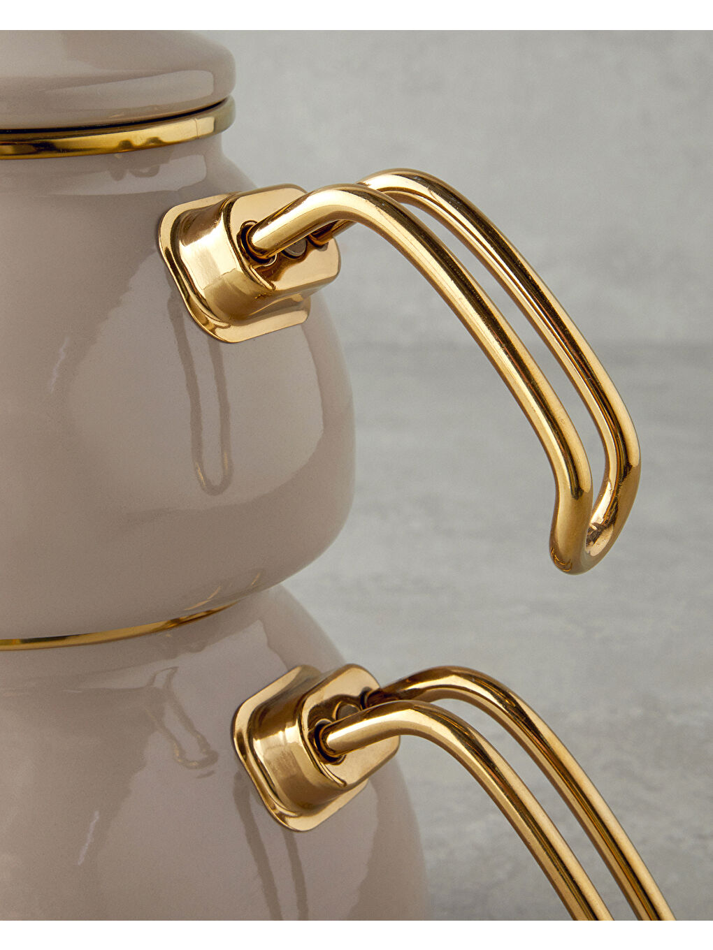 Perro Emaye Çaydanlık Bej-3