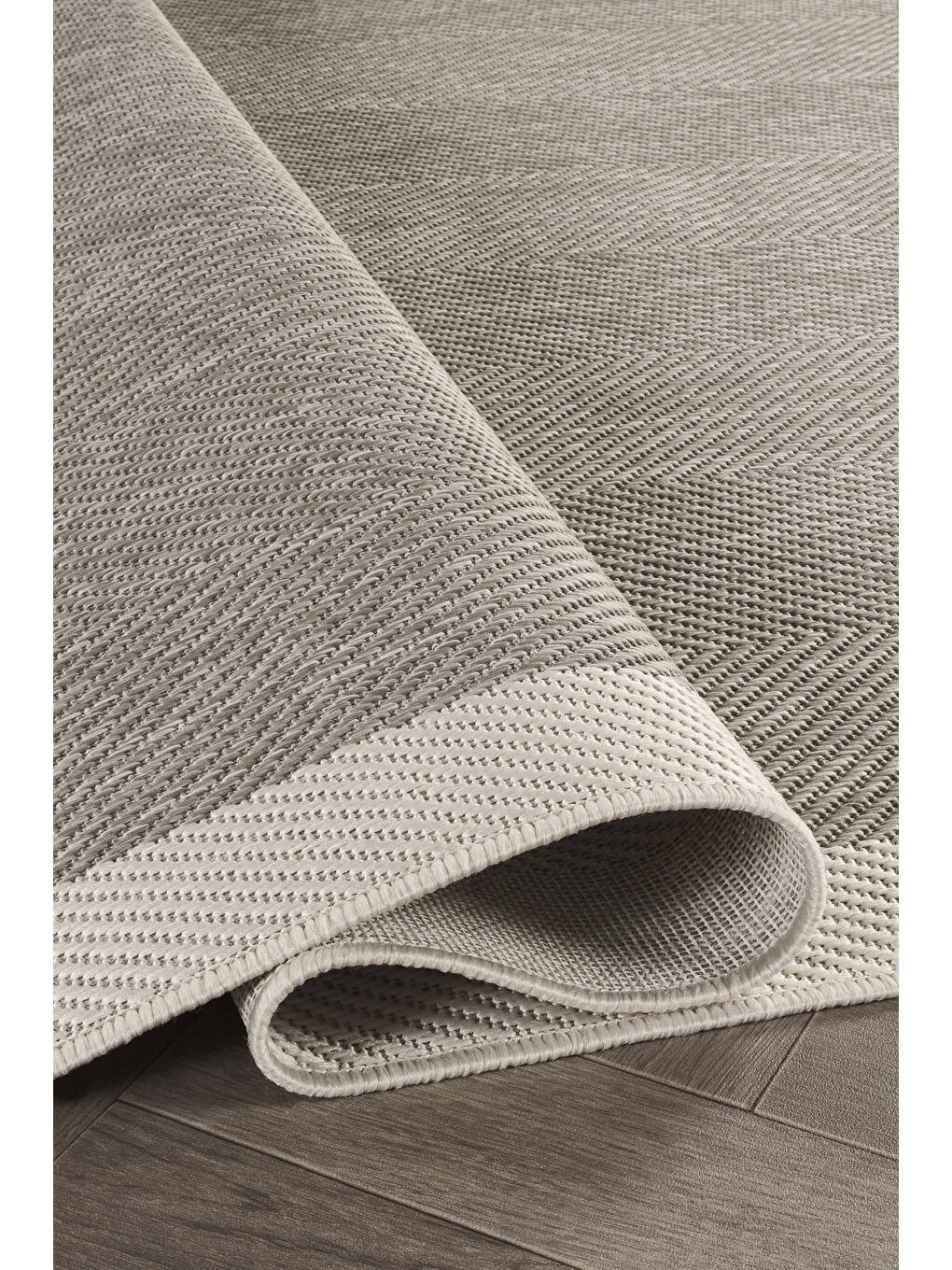 Sisalux 3087 Gri Beyaz Yuvarlak Sisal Dokuma Jüt Kilim Hav Toz Vermez Mutfak Oda Halısı-200x200-2