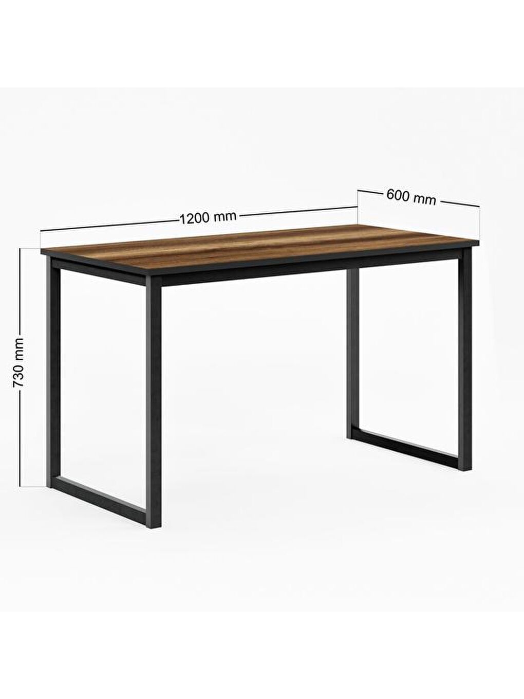 Kahverengi 120 cm Çalışma Masası - Barok Ceviz-7