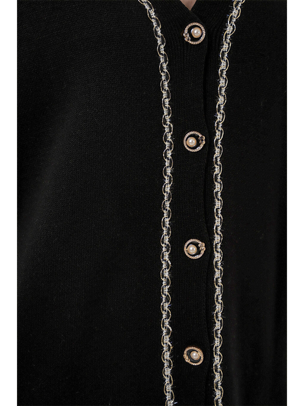 Kadın Hırka Pantolon Triko İkili Takım 15956 - Siyah-4