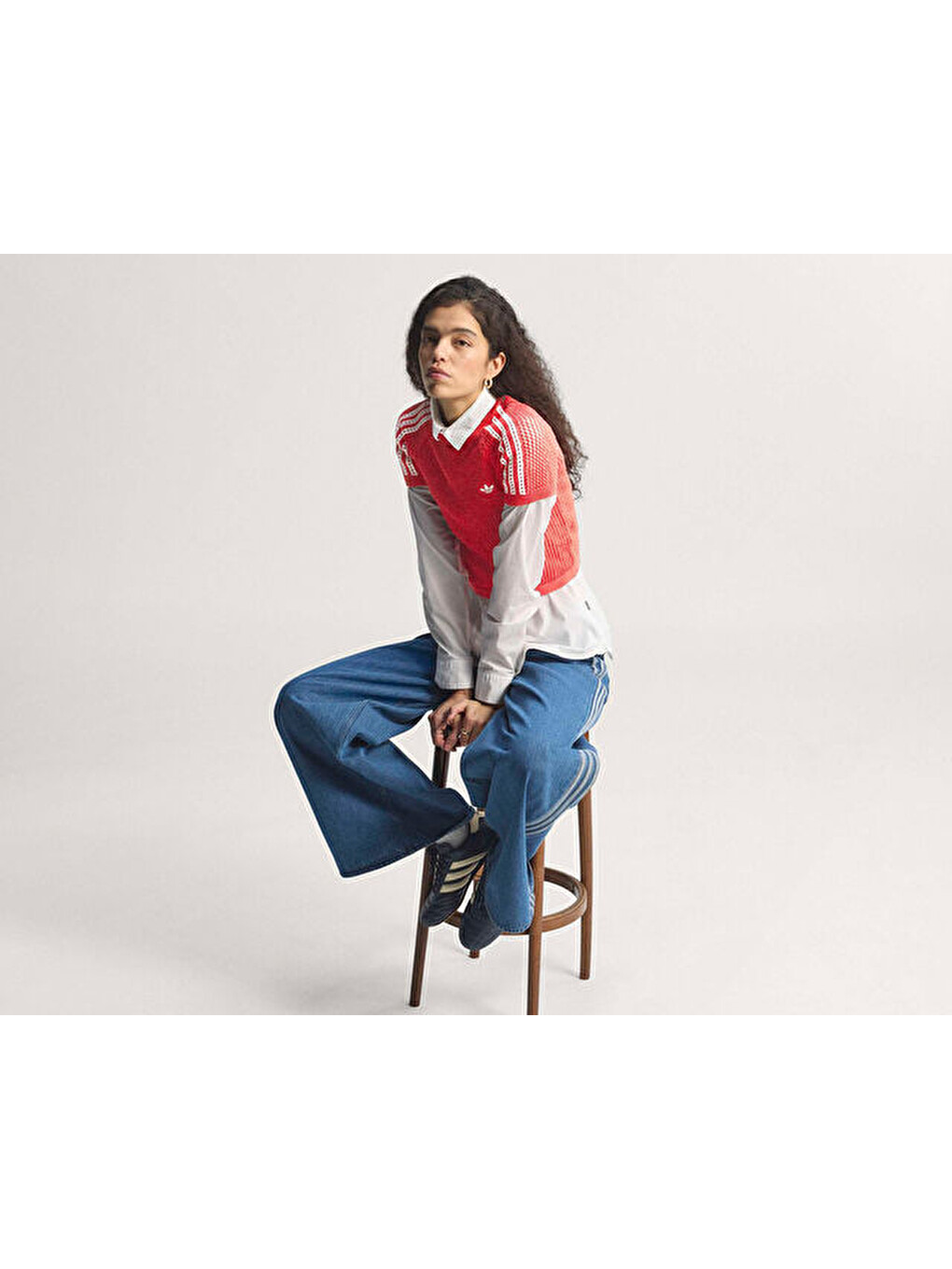 Crochet Tee Kadın Günlük Tişört Kc6482 Kırmızı-8