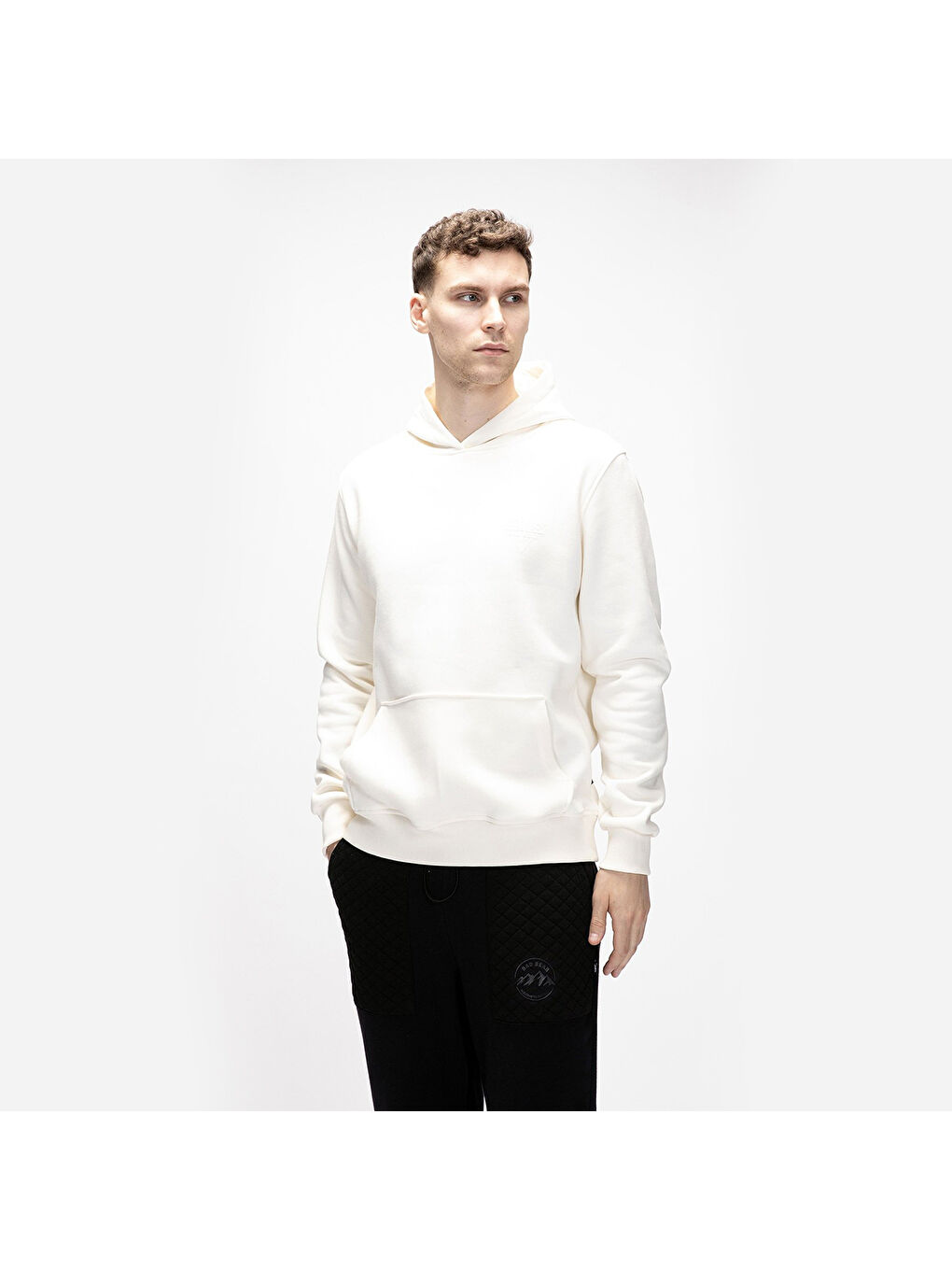 Lake Erkek Ekru Kapüşonlu Sweatshirt-3