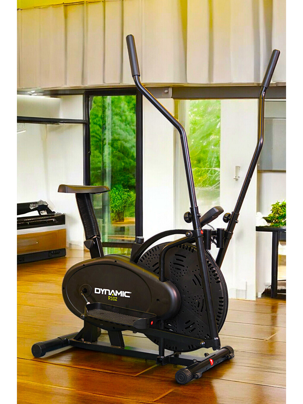 Siyah R102 Eliptik Bisiklet Ayakta Ve Oturarak Kullanılabilir Orbitroller Orbitrack-3