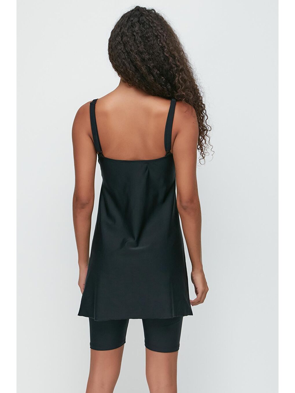 Taytlı Tesettür Mayo  7752 Siyah/Kırmızı-4