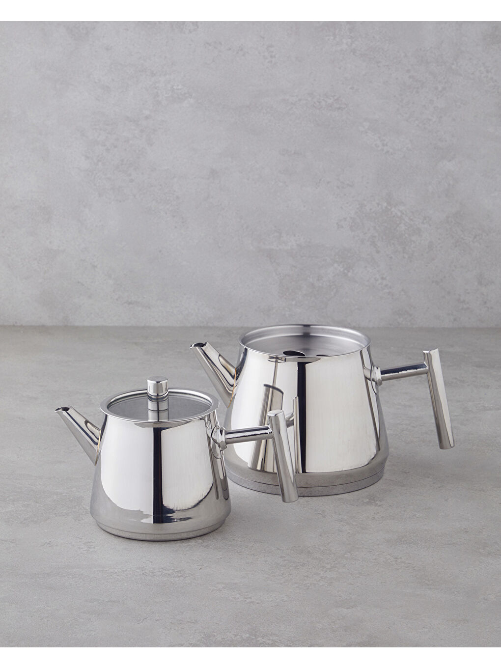 Gri New Aden Çelik Çaydanlık 0,75 L-1,75 L Silver-1