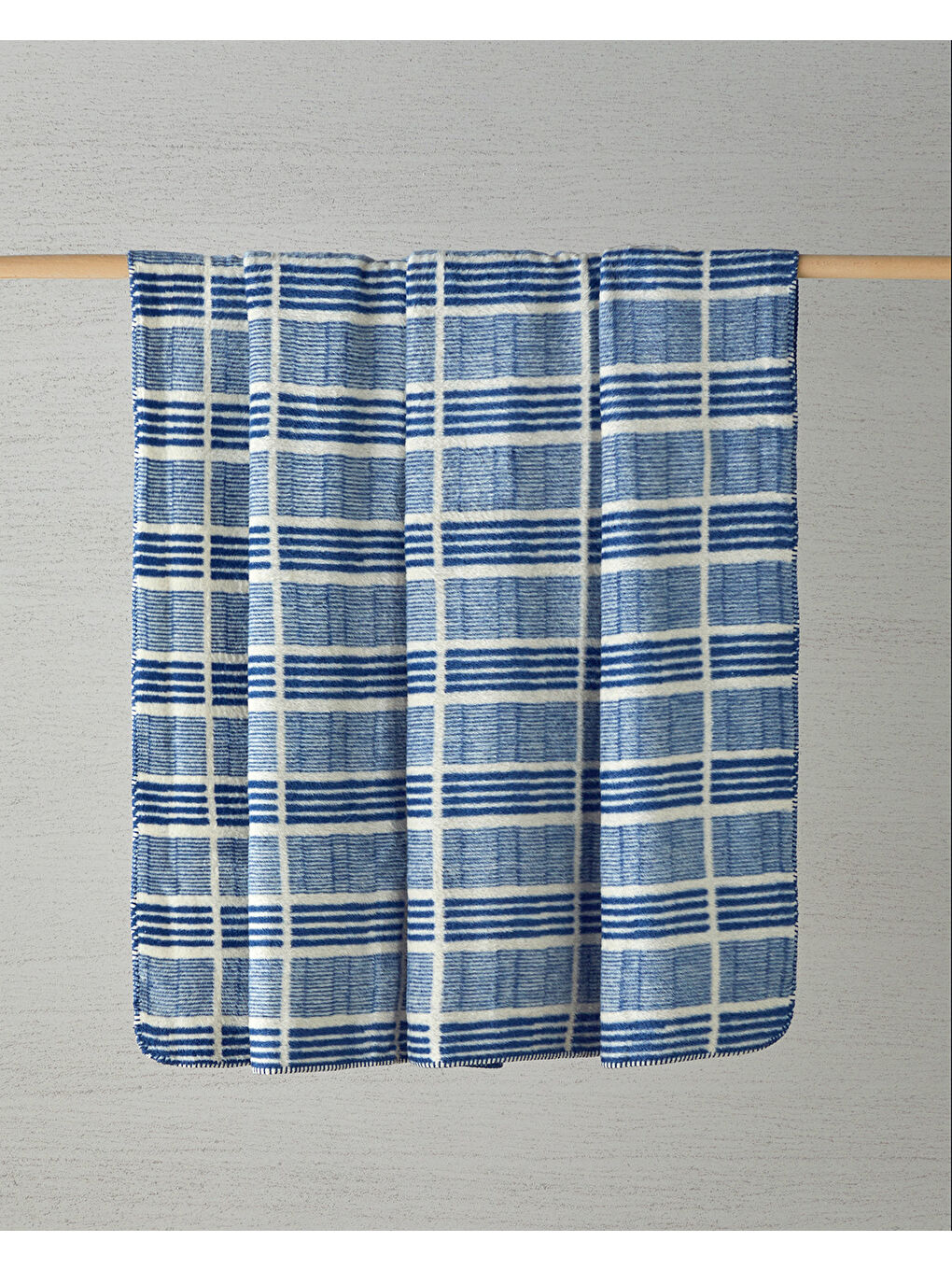 İndigo Menor Raya Akrilik Tek Kişilik Battaniye 150x200 cm Indigo-Mavi
