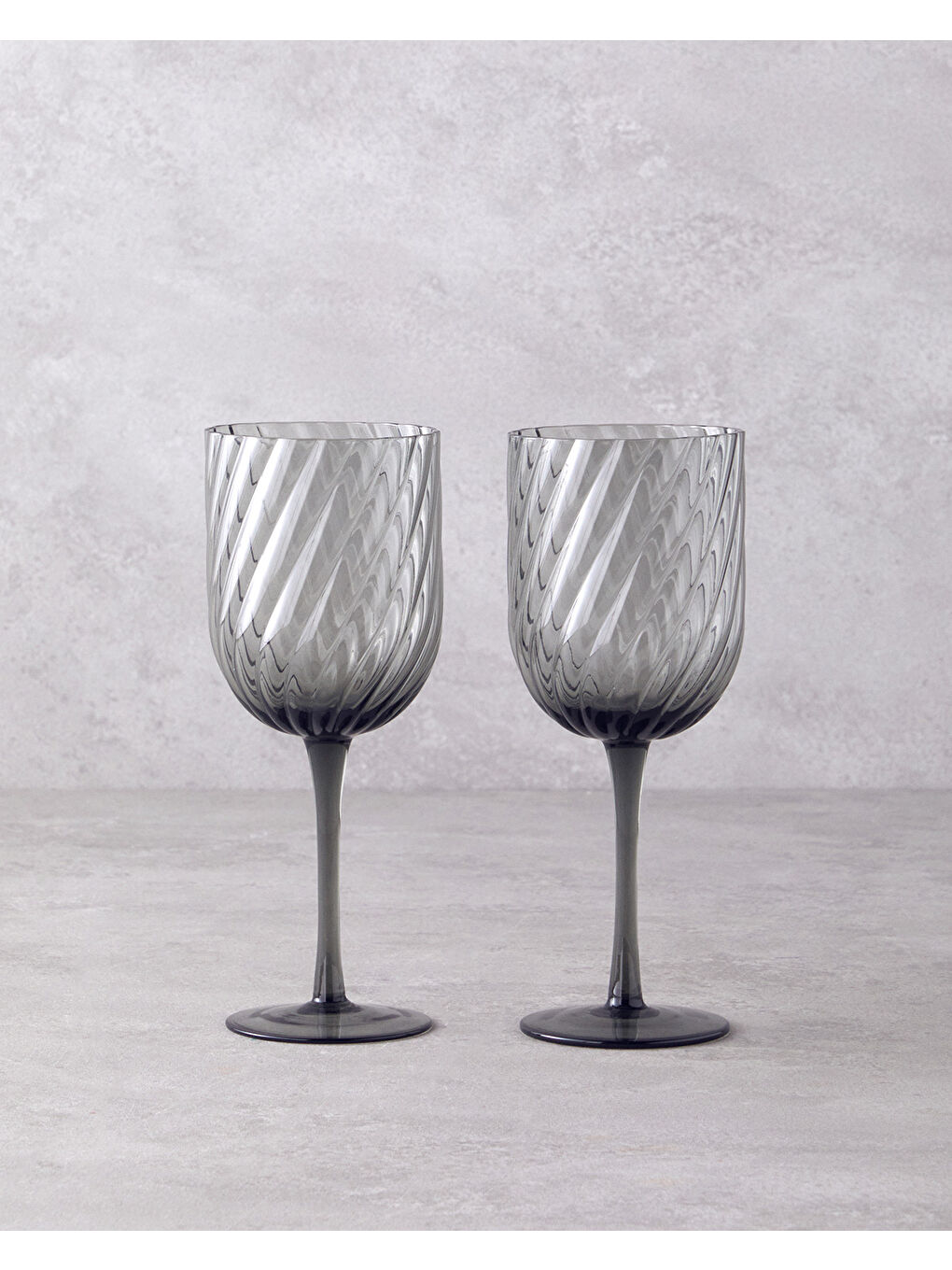 Meghan Cam 2'li Kadeh 280 ml Antrasit