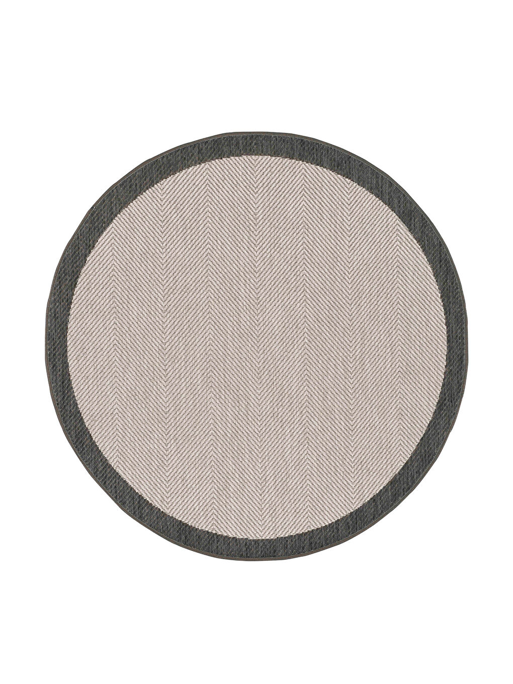 Sisalux 3088 Gri Antrasit Yuvarlak Sisal Dokuma Jüt Kilim Hav Toz Vermez Mutfak Oda Halısı-80x80-4