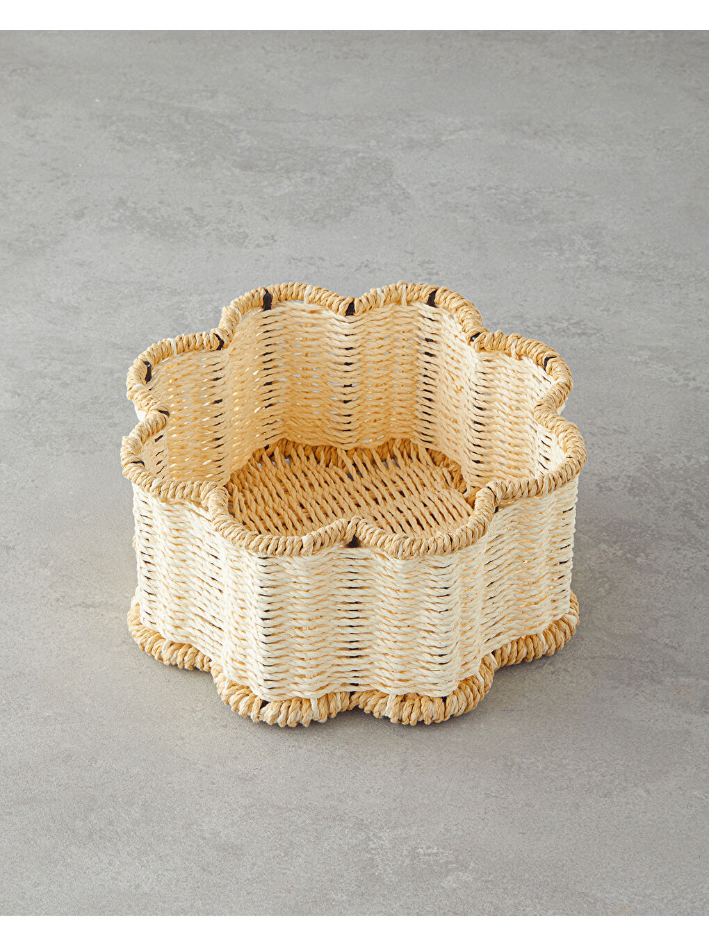 Flore Kağıt İp Sepet 1,5 cm Turuncu-1