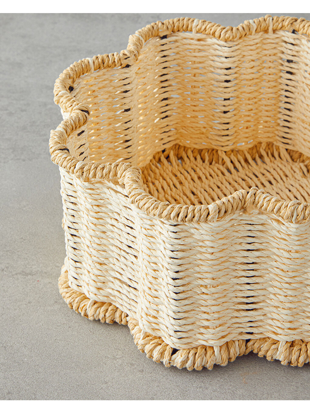 Flore Kağıt İp Sepet 1,5 cm Turuncu-2
