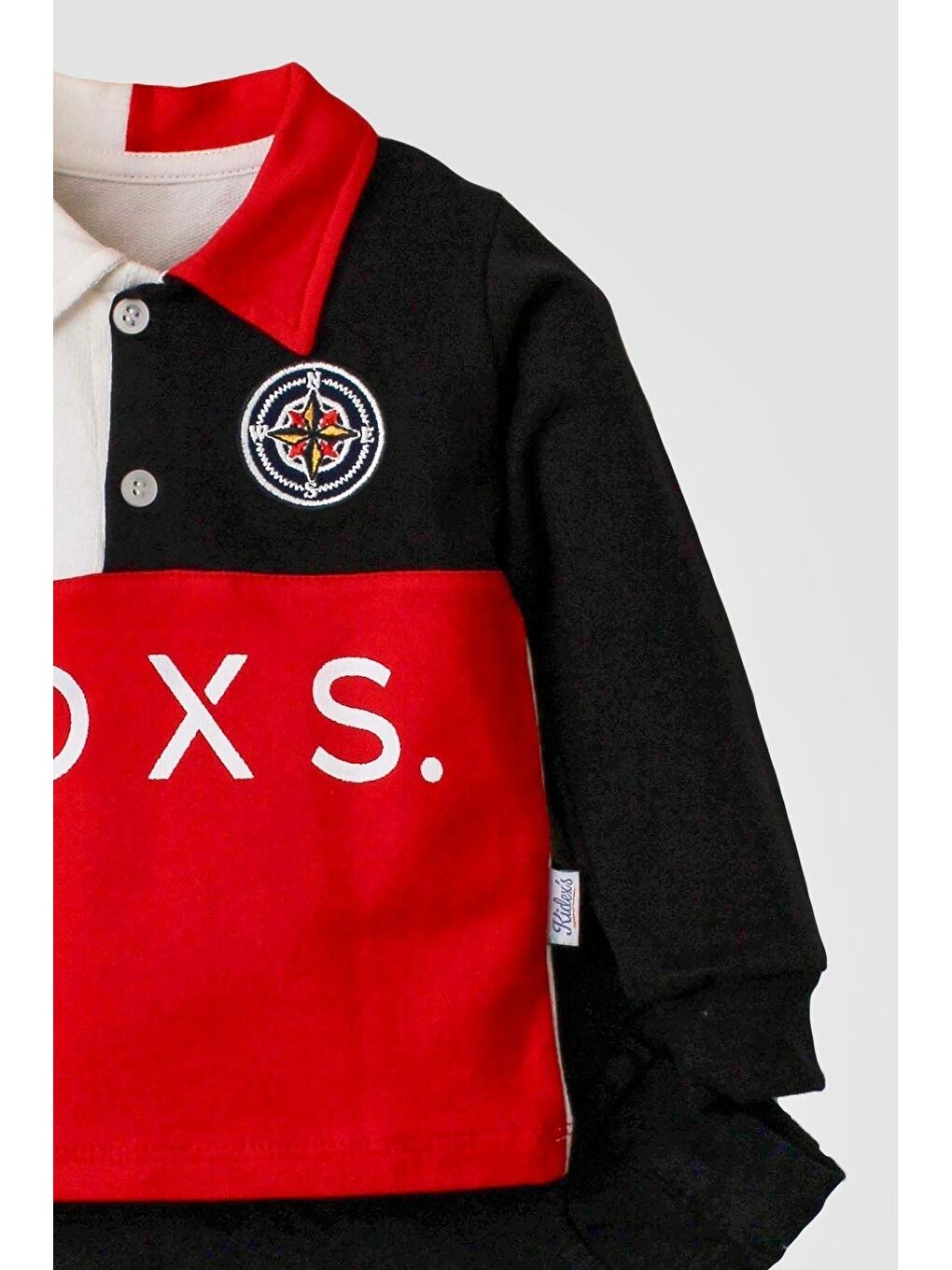 Kırmızı Erkek Bebek Pamuklu Polo Takım Pantolon Üst İkili Takım-6