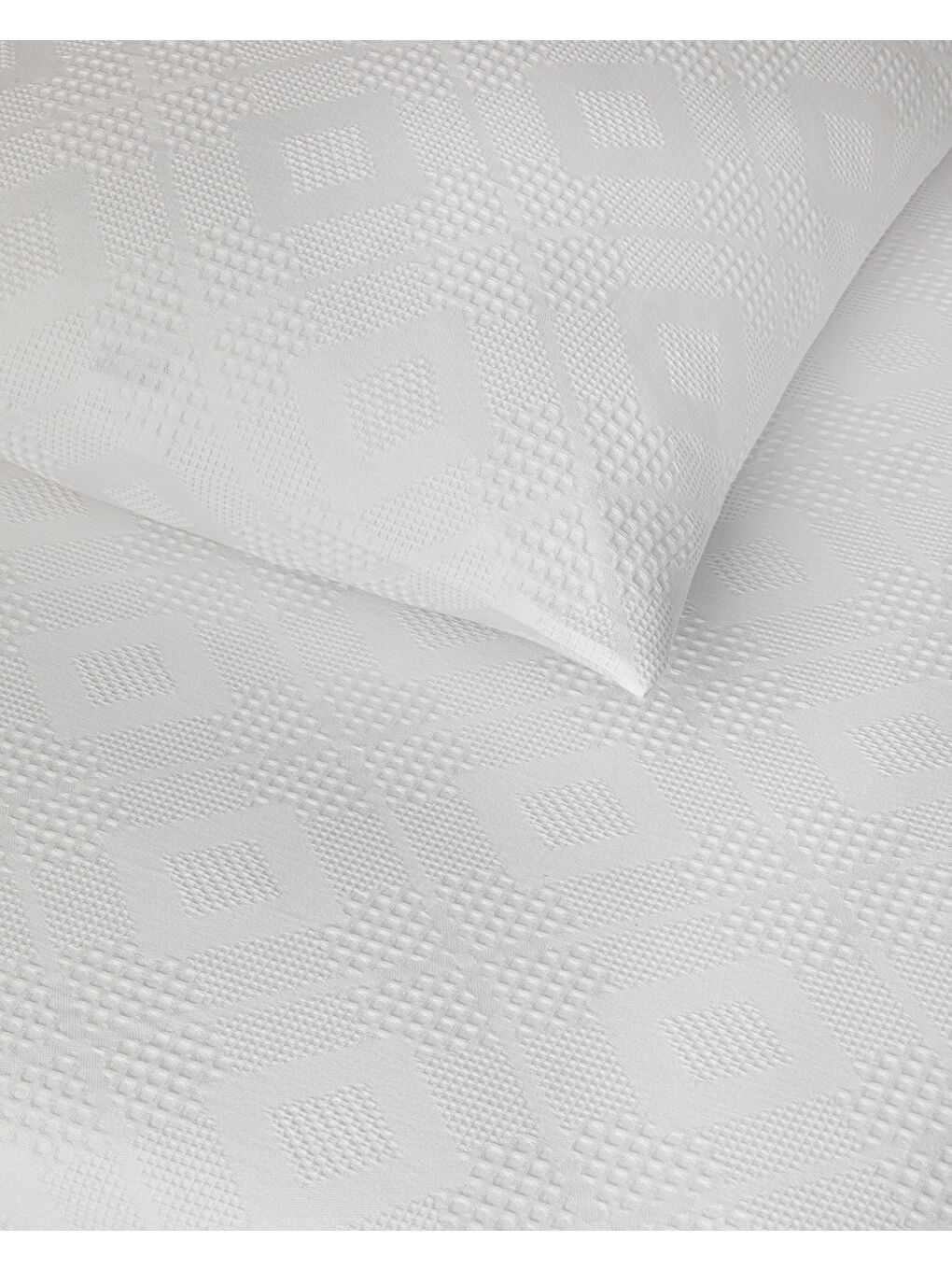 Pearl Pamuklu Çift Kişilik Yatak Örtüsü Takımı Beyaz-2