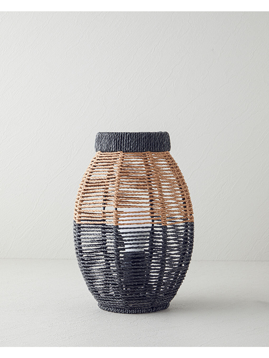 Bej Rita Kağıt İp Abajur Natural