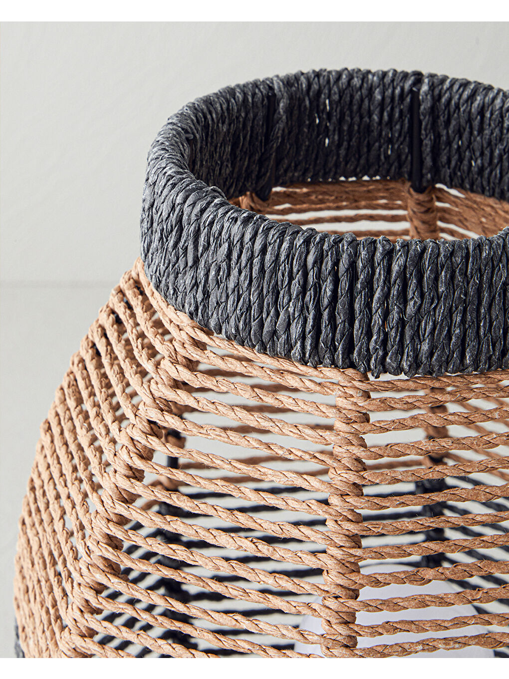 Bej Rita Kağıt İp Abajur Natural-2