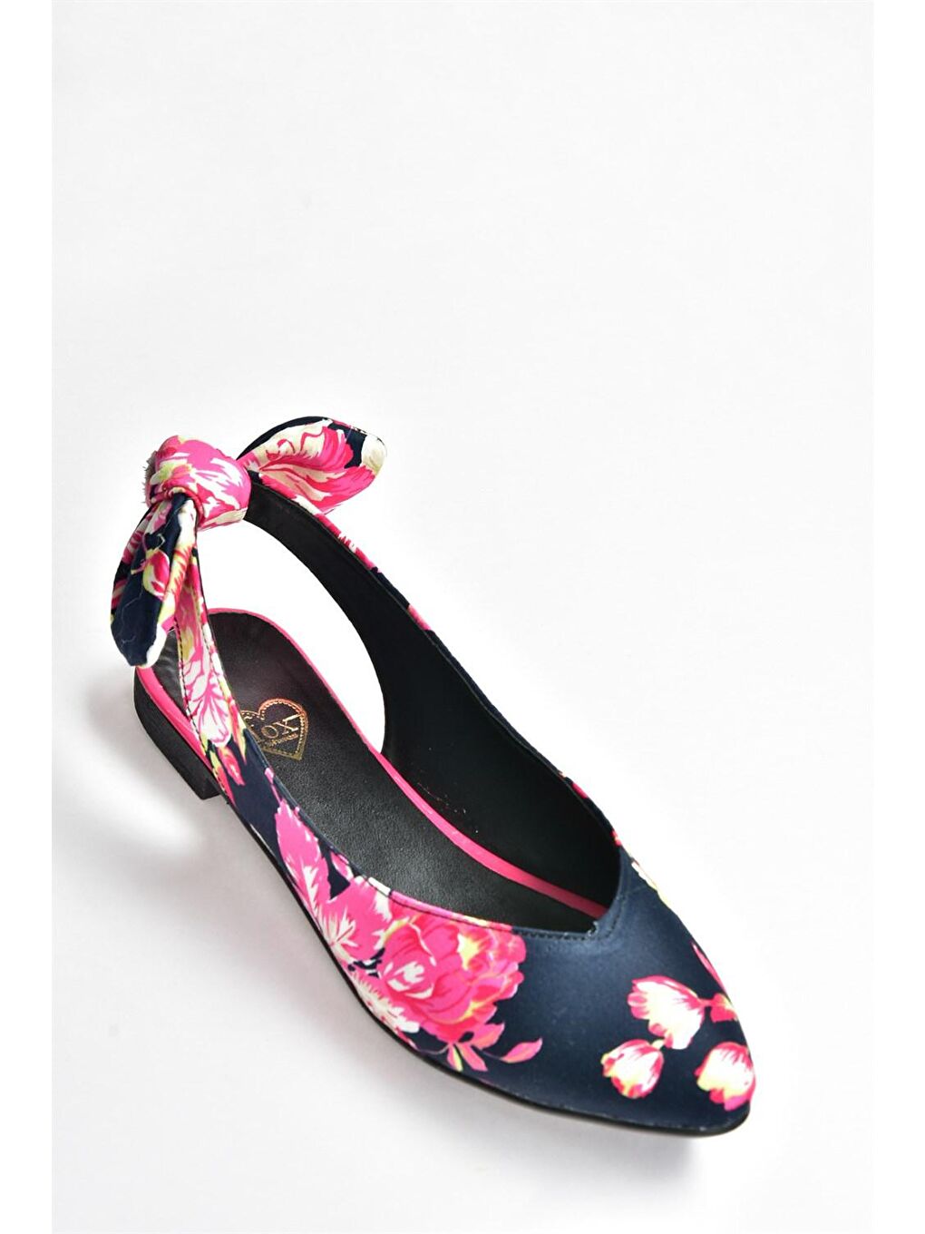 Lacivert/Fuşya Kumaş Kadın Babet D726495304-5