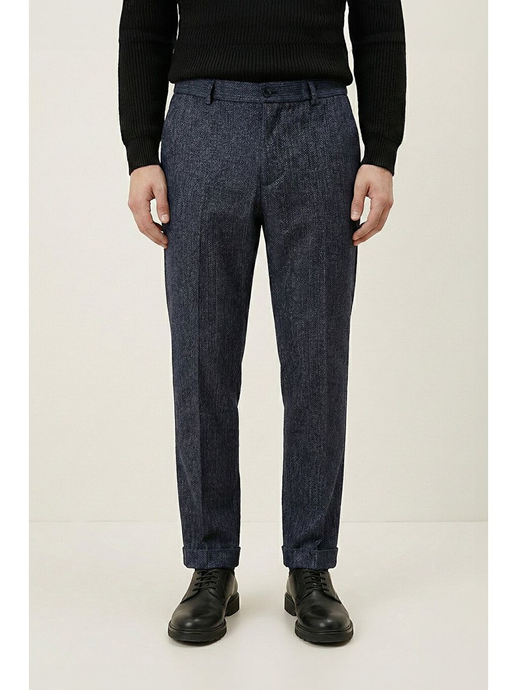 Giotelli Antrasit Dokuma Kumaş Normal Bel Standart Boy Erkek Pantolon