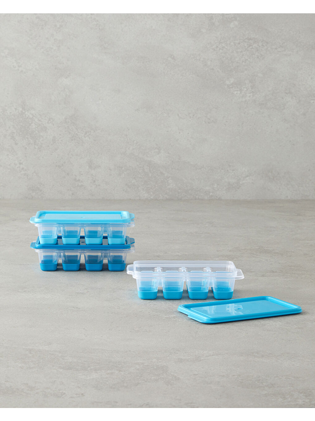 Posuda Plastik Buz Kalıbı Mavi
