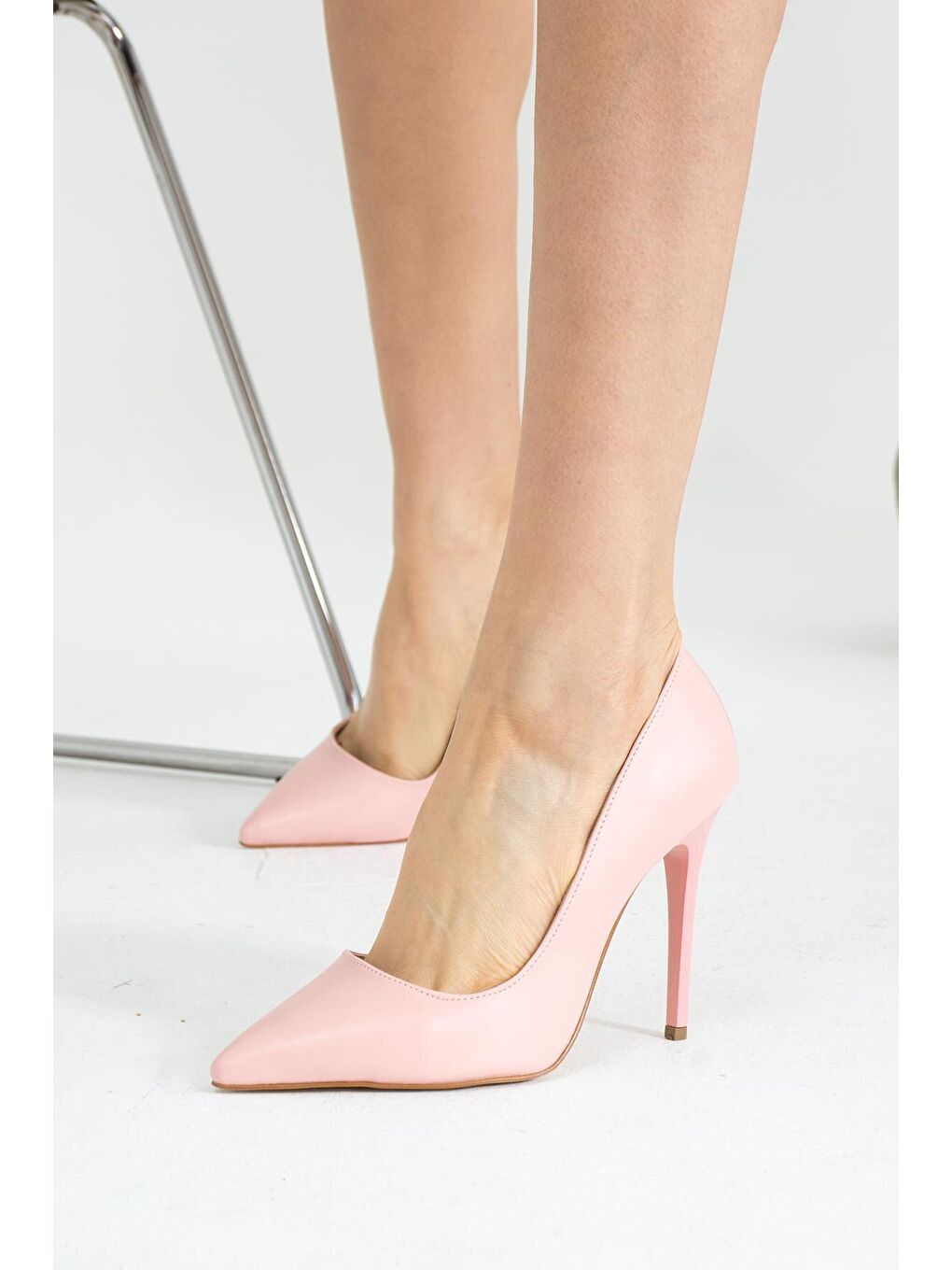 Pembe Rahat Kalıp Uzun Topuklu Kadın Klasik Stiletto 017-1770-23Cilt