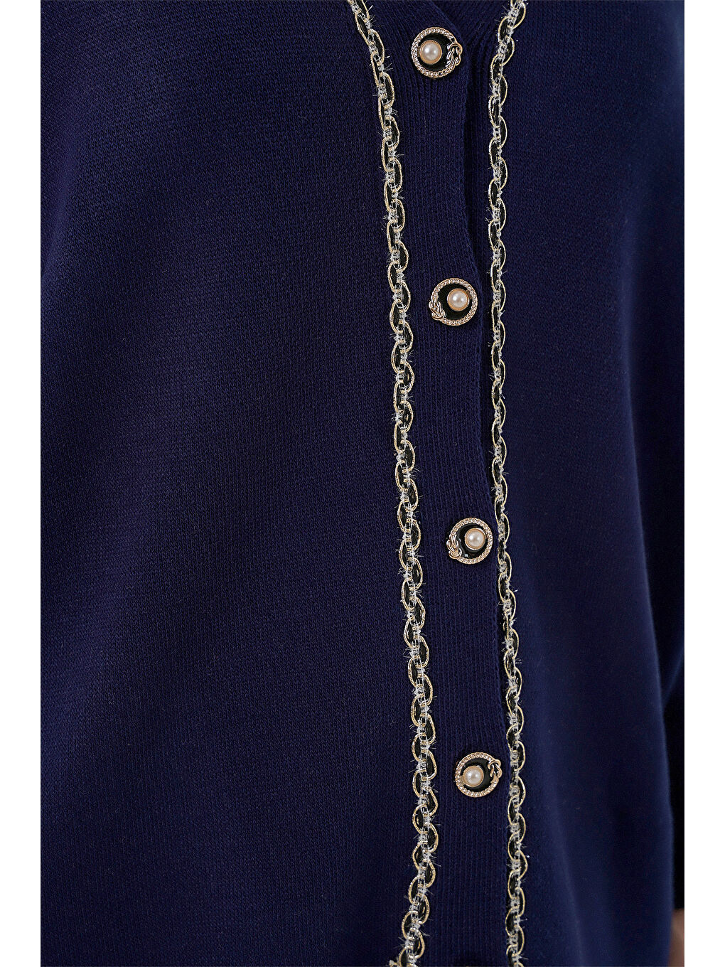 Kadın Hırka Pantolon Triko İkili Takım 15956 - Lacivert-4