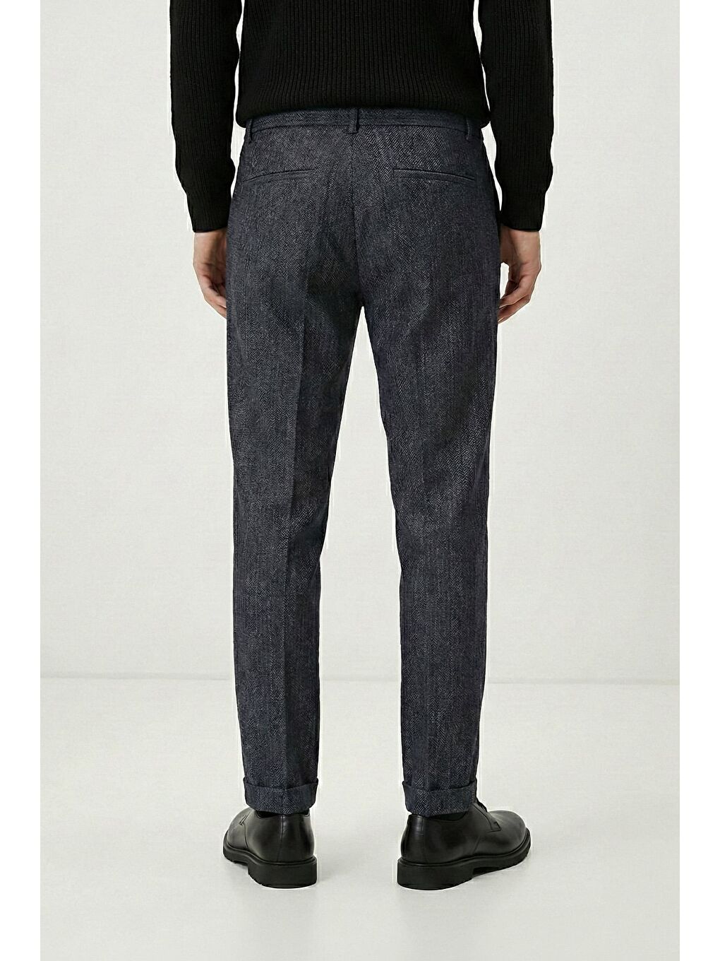 Giotelli Antrasit Dokuma Kumaş Normal Bel Standart Boy Erkek Pantolon-3