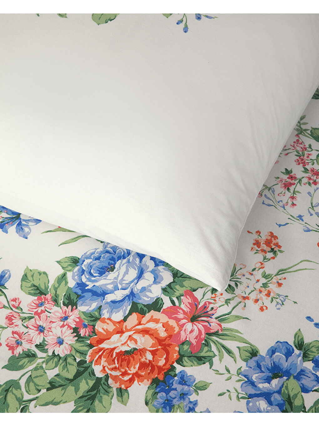 Rose Romance Pamuklu Ranforce Çift Kişilik Nevresim Seti 200x220 cm Mavi-2