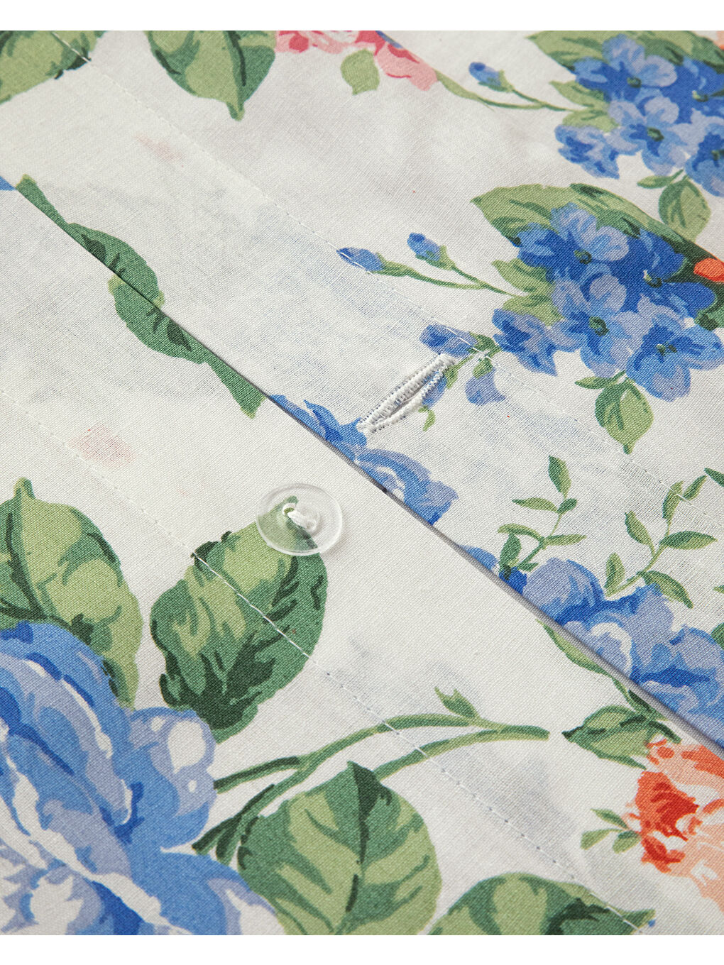 Rose Romance Pamuklu Ranforce Çift Kişilik Nevresim Seti 200x220 cm Mavi-3