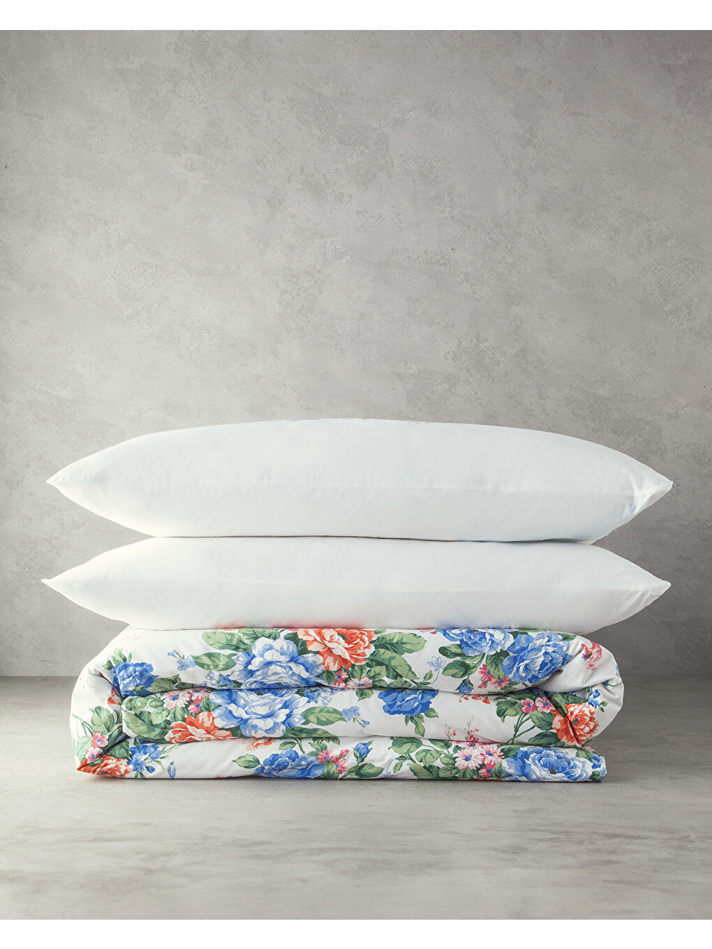 Rose Romance Pamuklu Ranforce Çift Kişilik Nevresim Seti 200x220 cm Mavi-4