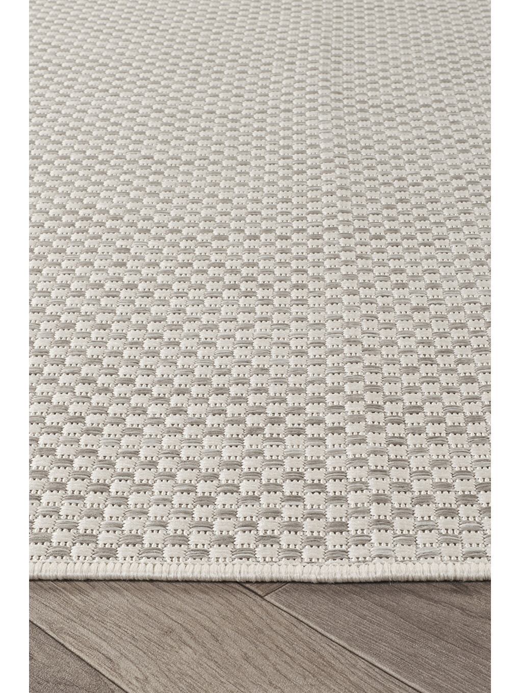 Sisalux 3082 Beyaz Gri Yuvarlak Sisal Dokuma Jüt Kilim Hav Toz Vermez Mutfak Oda Halısı-160x160-3