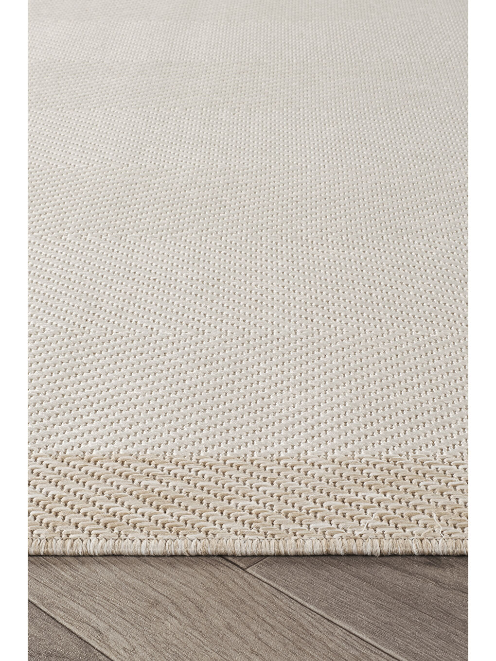 Sisalux 3084 Krem Bej Yuvarlak Sisal Dokuma Jüt Kilim Hav Toz Vermez Mutfak Oda Halısı-120x120-3