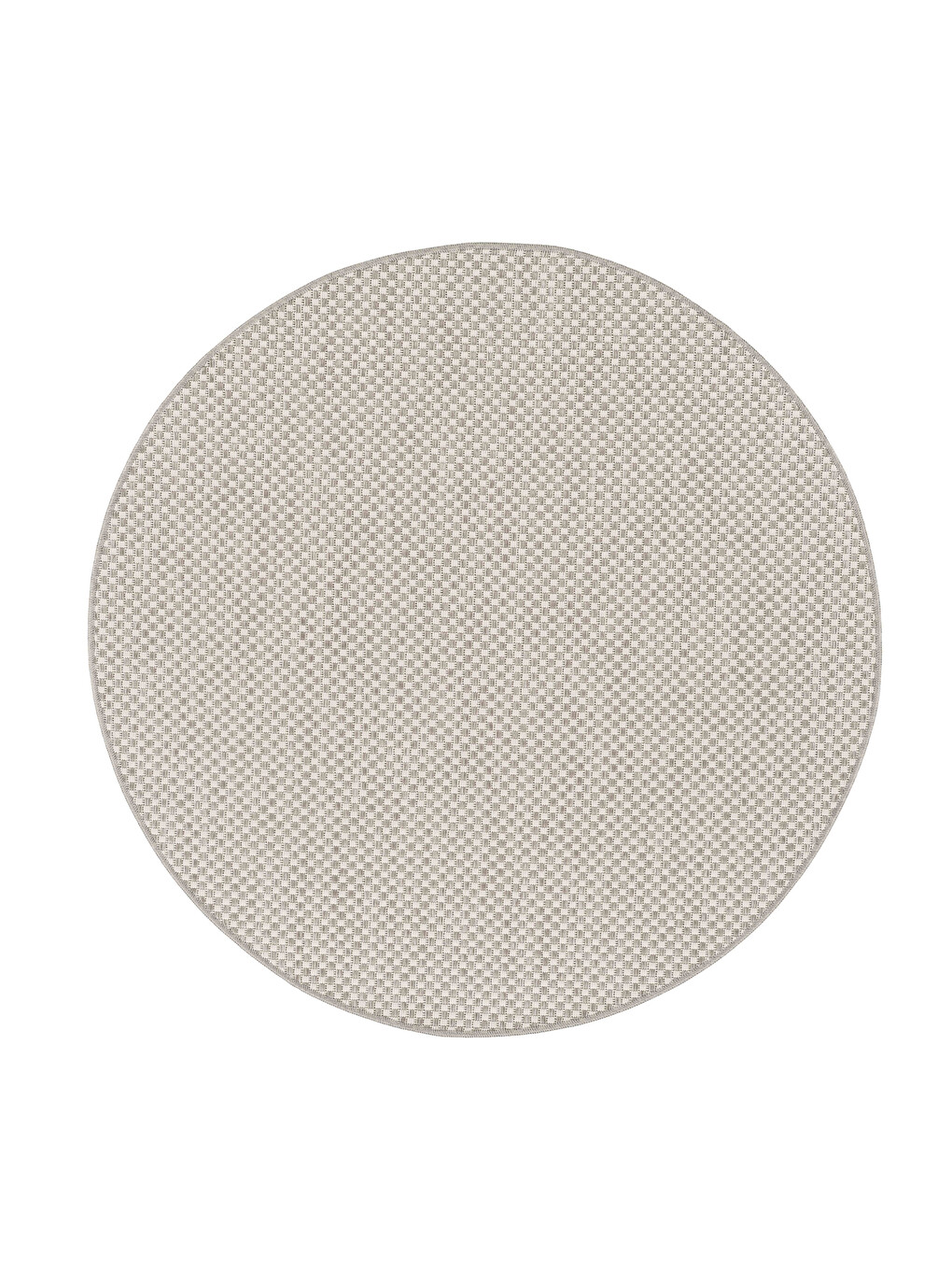Sisalux 3082 Beyaz Gri Yuvarlak Sisal Dokuma Jüt Kilim Hav Toz Vermez Mutfak Oda Halısı-160x160-4