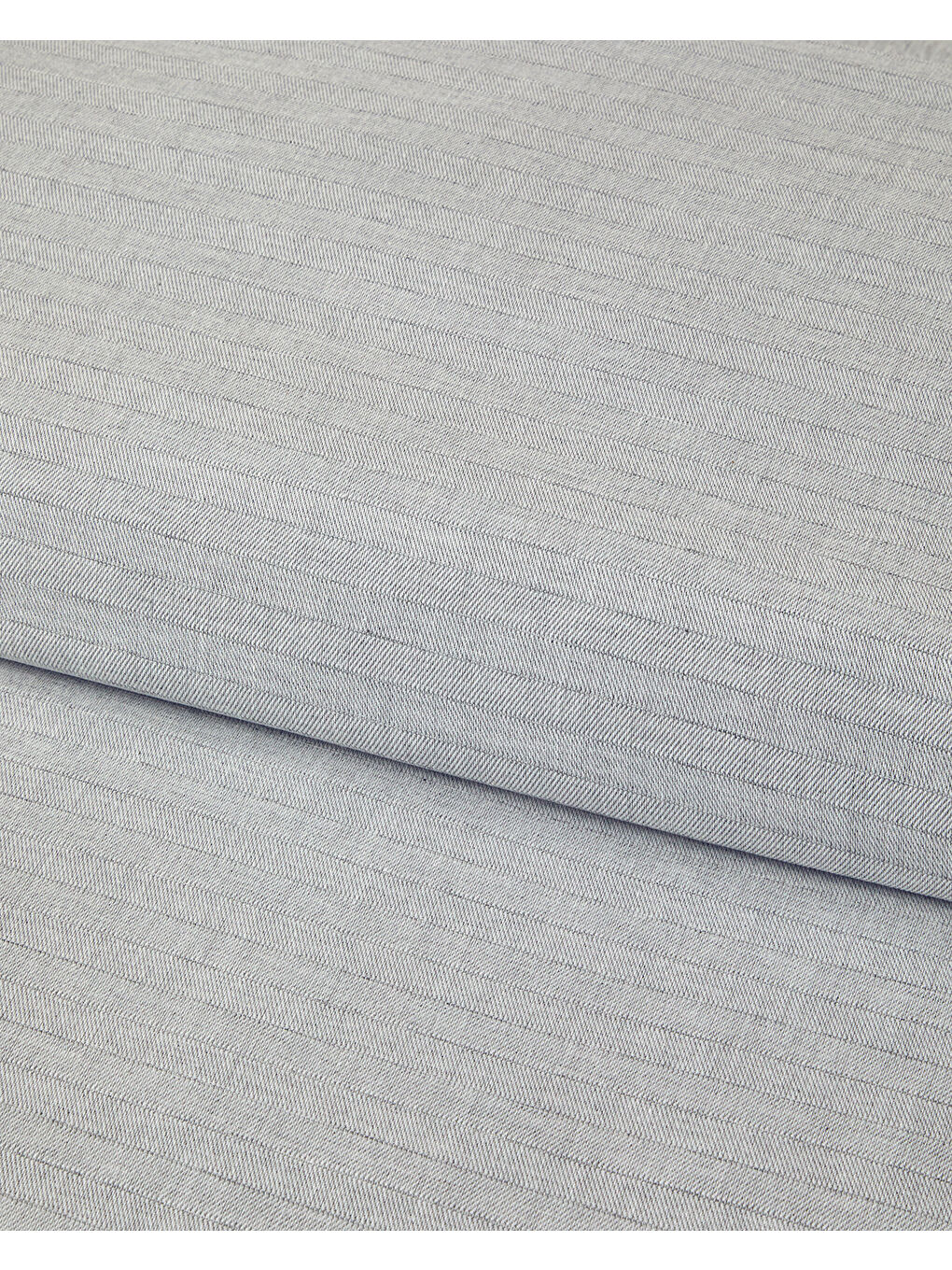 Gri Elegant İpliği Boyalı Çift Kişilik Nevresim Takımı Gümüş-2