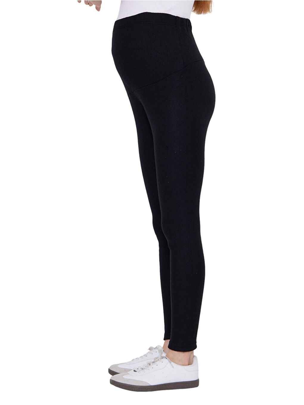 Siyah Kadın Beli Ayarlanabilir Hamile Taytı-2