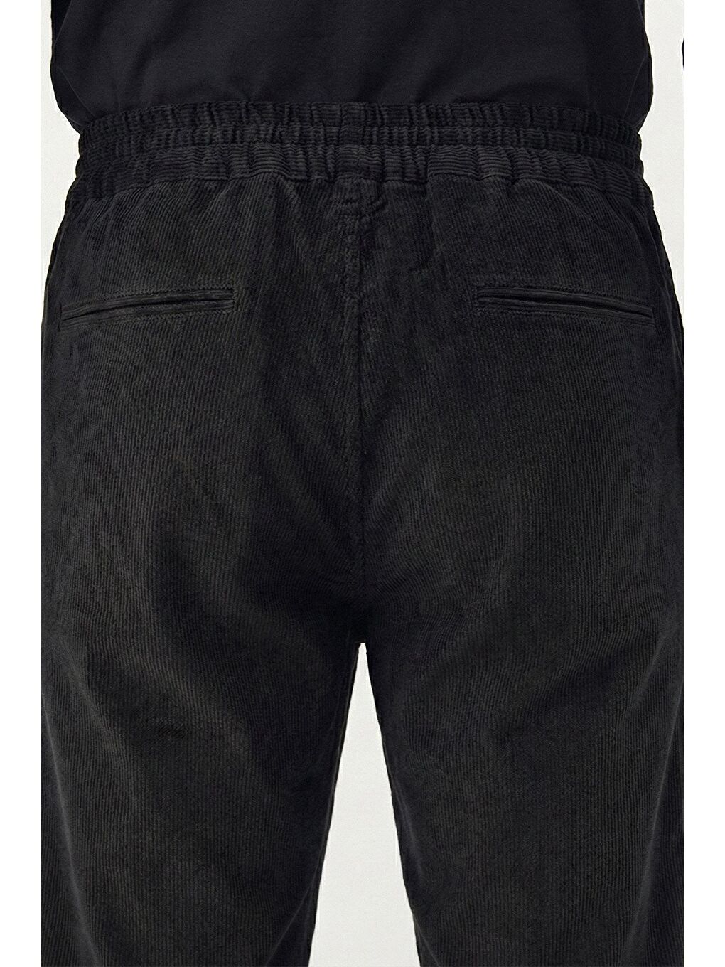Giotelli Siyah Dokuma Kumaş Normal Bel Standart Boy Erkek Pantolon-3