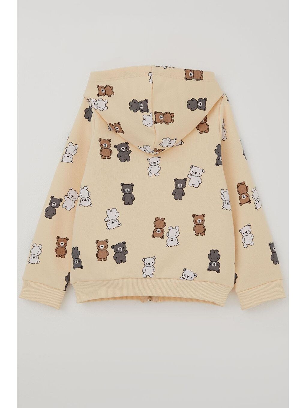 Ekru Erkek Bebek Hırka Sevimli Renkli Ayıcıklar Desenli Krem (9 Ay-3 Yaş)-1