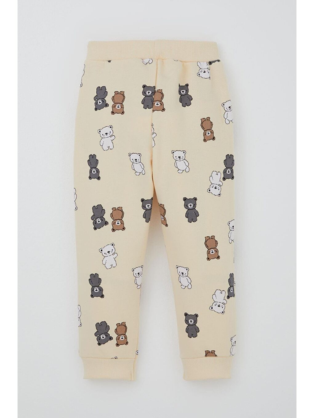 Ekru Erkek Çocuk Eşofman Takımı Sevimli Ayıcıklar Desenli Krem (1-3 Yaş)-5
